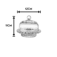 مطبقية حلا ومكسرات زجاج شفاف سعة 90 مل