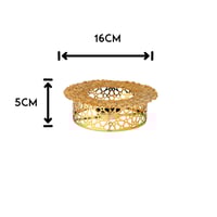 قاعدة دلة وبراد شاي معدن ذهبي
