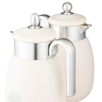 طقم ترامس لوفر 2 قطعة ابيض وفضي مطفي ( سعة 1 لتر )...