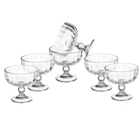 طقم كاسات حلى وايس كريم وسلطات الفواكه 230 مل زجاج...