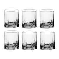 طقم كاسات ماء زجاج شفاف لونا 6 قطعة 245 مل باشاباش...