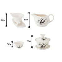 طقم شاي صيني بورسلان 16 قطعة صغير