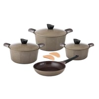 طقم قدور جرانيت جويل بني 9 قطعة بجودة عالية
