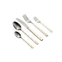 شنطة ملاعق 72 قطعة فضي وذهبي 18/8