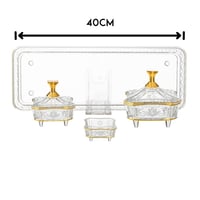 طقم تمريات مع صحن نوى وصحن تقديم اكريلك منقوش مع ذ...