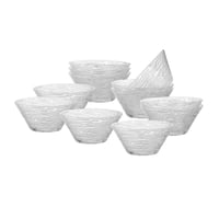 زبادي زجاج شفاف 12 قطعة