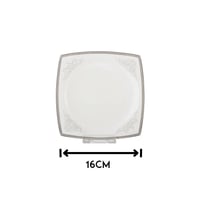 طقم صحون للحلا والفواكه والفطور 6 قطعة بورسلان مرب...