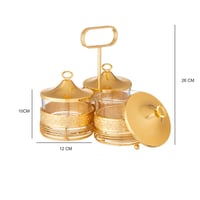 حامل حلاوة ذهبي ثلاثي