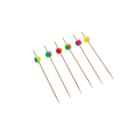 اعواد تمر وحلى خشب بمقبض خرز ملون 25 قطعة