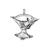 تمرية زجاج الجوهرة شفاف بقاعدة