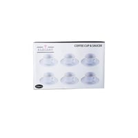 طقم فناجين قهوة تركي بورسلان ابيض وذهبي 12 قطعة 90...