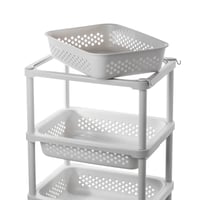 ارفف حامل خضار بلاستيك 4 ادوار ابيض