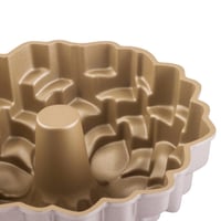 قالب كيك معدن ماريسا ذهبي شكل وردة مقاس 24 سم