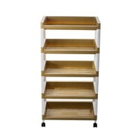 ارفف حامل خضار بلاستيك 5 ادوار بني