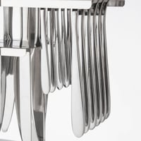 طقم ملاعق خدمة 30 قطعة استيل سادة مع استاند