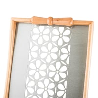 طقم صواني خشب 2 قطعة يد فيونكه ارضية مزخرفة مع طبق...