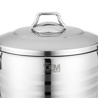 طقم قدور ستيل تركي فاخر 18/10 " 9 قطعة مخطط