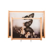 طقم صواني خشب 2 قطعة ارضية زجاج بلمسة فنية أنيقة م...