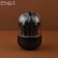 طقم حامل شفاف مع ملاعق المائدة اسود ( هني وعافية )...