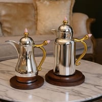 طقم ترامس غلا 2 قطعة فضي ذهبي وردة زهري ( 1 لتر -...