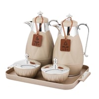 طقم ترامس لوفر 2 قطعة 1 لتر مع تبسي وتمريات بلاستي...