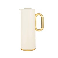 ترمس بروز ابيض وذهبي 1 لتر