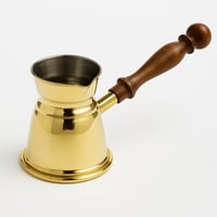 جزوة قهوة نحاس هندي ذهبي مقاس 8.5 ( 2 فنجان )