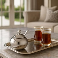 سكرية استيل سادة مع ملعقة