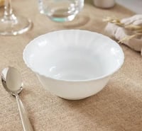 طقم عشاء اركوبال ابيض سادة 38 قطعة 6 اشخاص