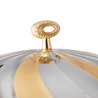 سخان طعام استيل نيكل وذهبي لماع مقاس 50 سم برجول