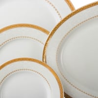 طقم عشاء بورسلان صيني بنقشات ناعمة 45 قطعة 6 اشخاص...