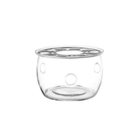 قاعدة براد ودلة زجاج مع غطاء معدن