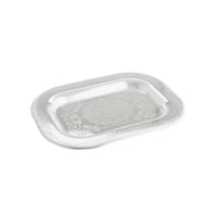 صحن تقديم معدن مستطيل فضي