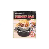 قدر قلي بني مع مصفى وغطاء زجاج مقاوم للحرارة مقاس...