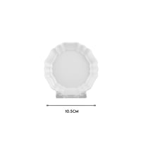 صحن تقديم حلا ميني بورسلان ابيض مدور مقاس 10.5 سم...