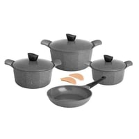 طقم قدور جرانيت جويل رصاصي 9 قطعة بجودة عالية