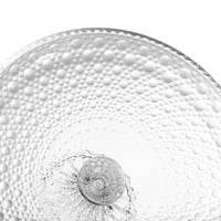 صحن تقديم الحلويات والفواكه زجاج مدور منقط بقاعدة...