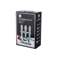 طقم ملاعق غرف استيل وذهبي مثلج قصير 6 قطعة مع استا...