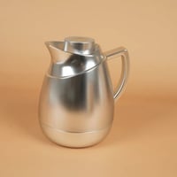 ترمس شاي وقهوة العذبة 1 لتر فضي مطفي داخل زجاج