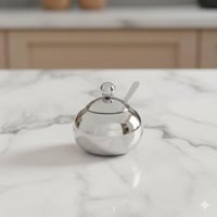 سكرية استيل سادة مع ملعقة