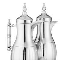 طقم دلة وترمس لوفر 2 قطعة معدن نيكل سادة 1 لتر ( د...