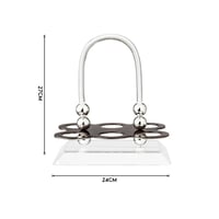 شيالة فناجين قهوة اكريلك شفاف وبني