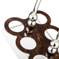 شيالة فناجين قهوة اكريلك شفاف وبني