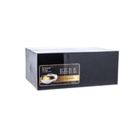 حافظة طعام بيضاوي بيج مع ذهبي 6 لتر