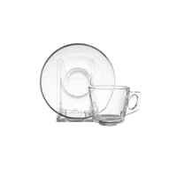 طقم فناجين اسبريسو زجاج سادة 12 قطعة 75 مل