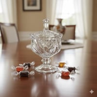 مطبقية حلويات زجاج محجر بقاعدة