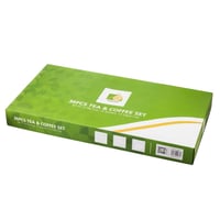 طقم فناجين شاي وقهوة زجاج مخطط 36 قطعة