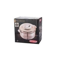 حافظة طعام اثينا معدن استيل وذهبي 3 لتر