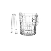 سطل ثلج زجاج محجر مع ملقط اكرليك