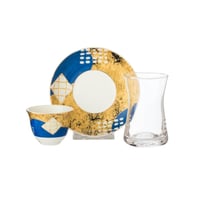 طقم فناجين شاي وقهوة 18 قطعة رسومات كلاسيكية